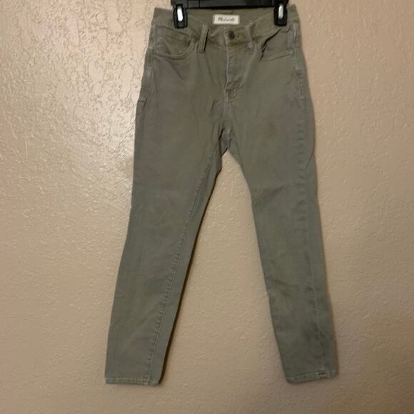 Madewell Jeans Size 24 Cargo Green Skinny - Picture 1 of 7